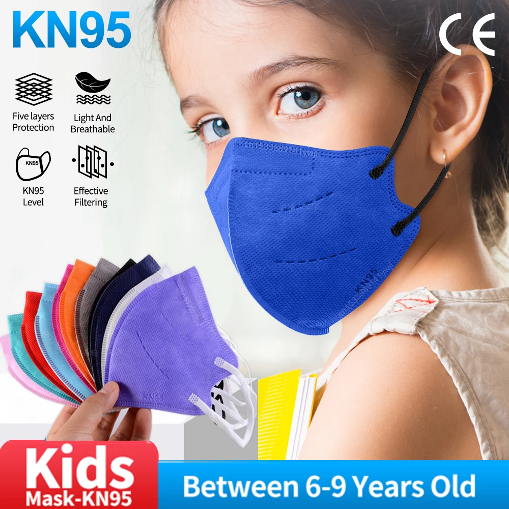 

KN95 Mascarillas FPP2 Niños 6 A 9 Años 4 Layers FFP2 Kids Masks KN 95 Children's Masks FFP 2 FFP2Mask CE