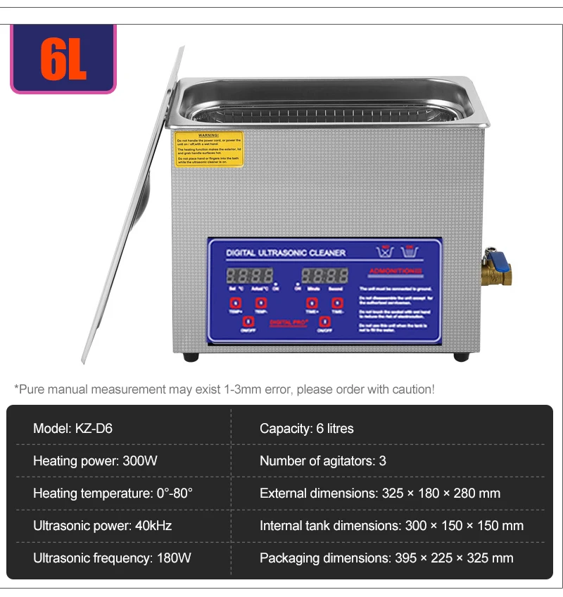 40kHz Ultrasonic Cleaner with Heater & Timer Industrial High Power Ultrasonic Cl