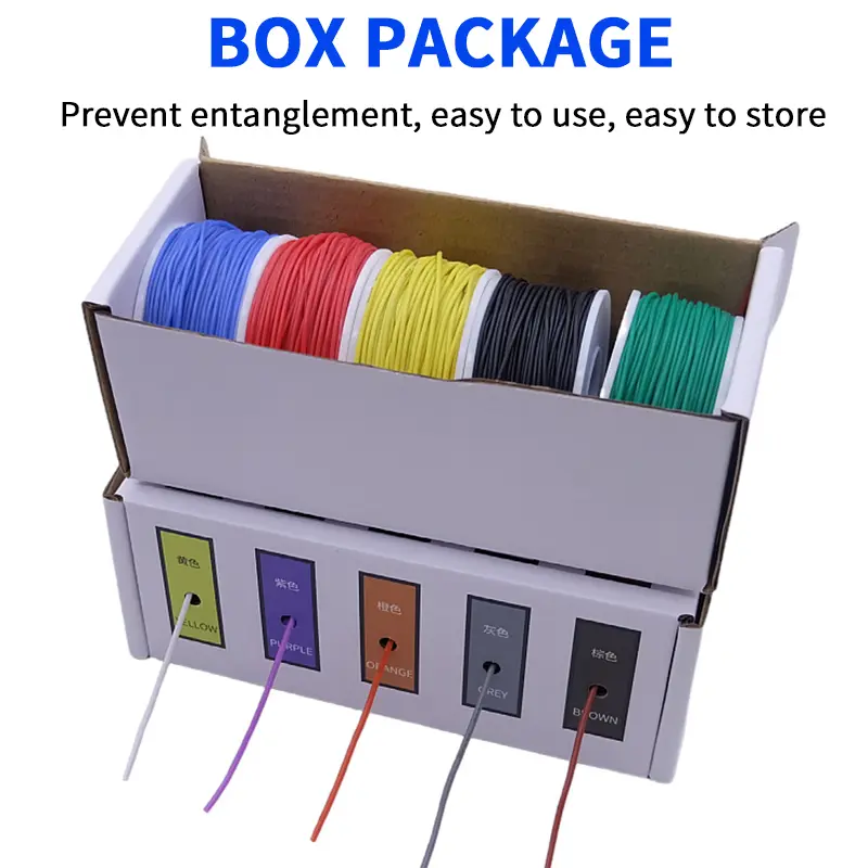 5 Colors Silicone Wire Tinned Copper Wire DIY Electric Wire Soft Electrical Wire Flexible Hook up Kit Wire 20/22/24/26/28/30AWG image 3