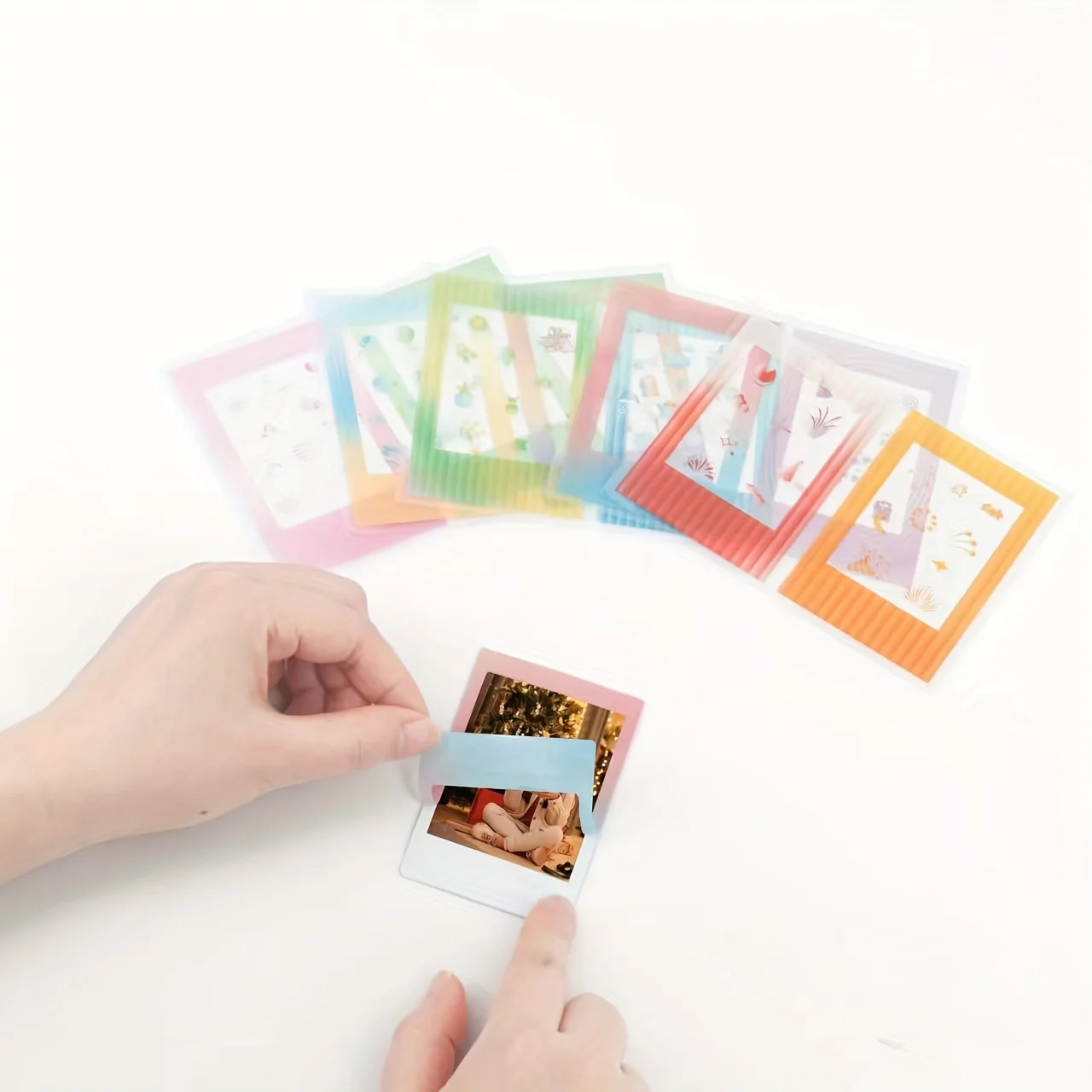 Photo Frame Stickers 30 Photo Frame Stickers Mini Photo Film Stickers Compatible Instax Mini 12/11/9/8/7S/70/50S/90 EVO Instant Film
