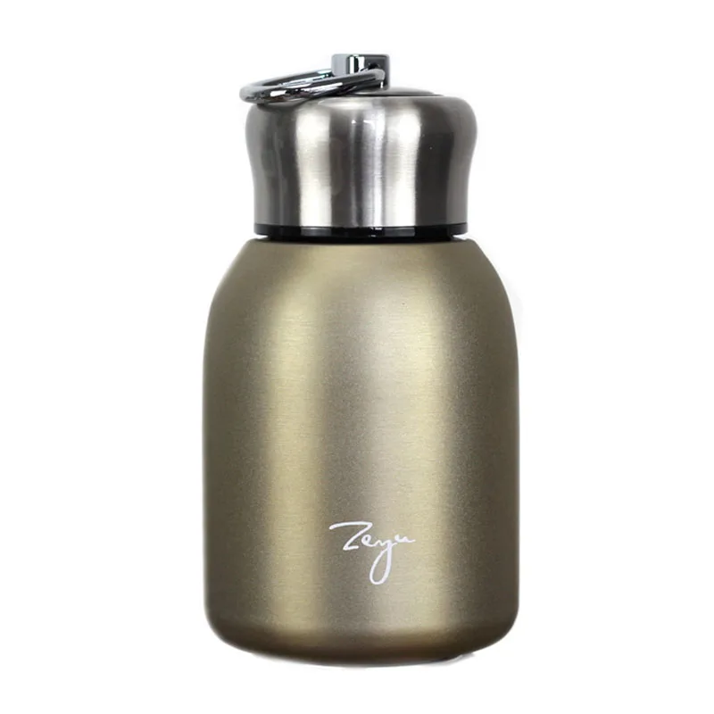 

300ML Stainless Steel Insulated Cup with Lifting Ring Sealing Grommet Waterproof Rubber Cup Bottom Outdoor Insulated Cup