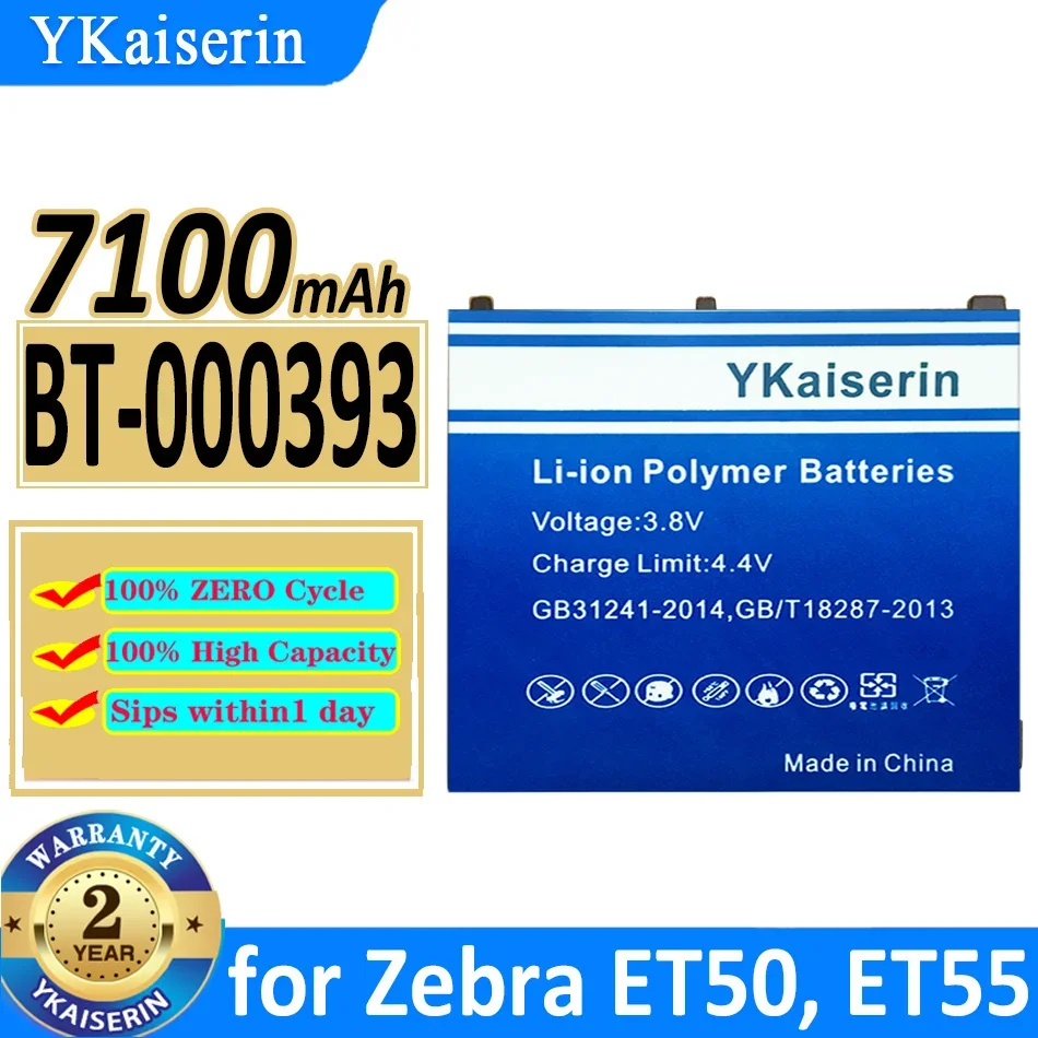 

YKaiserin 7100mAh Replacement Battery BT-000393 for Zebra ET50 ET55 Batterie Bateria Warranty 2 Years + Track Number