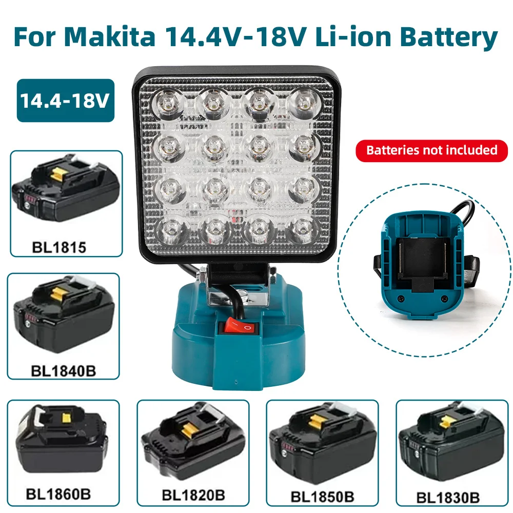 LED Flashlight Camping Lights LED Work Light Work Light 4 inch Cordless LED Work Light Makita 14.4V-18V Li-ion Battery Handheld Emergency Tool Light Camping Flashlight Spotlights
