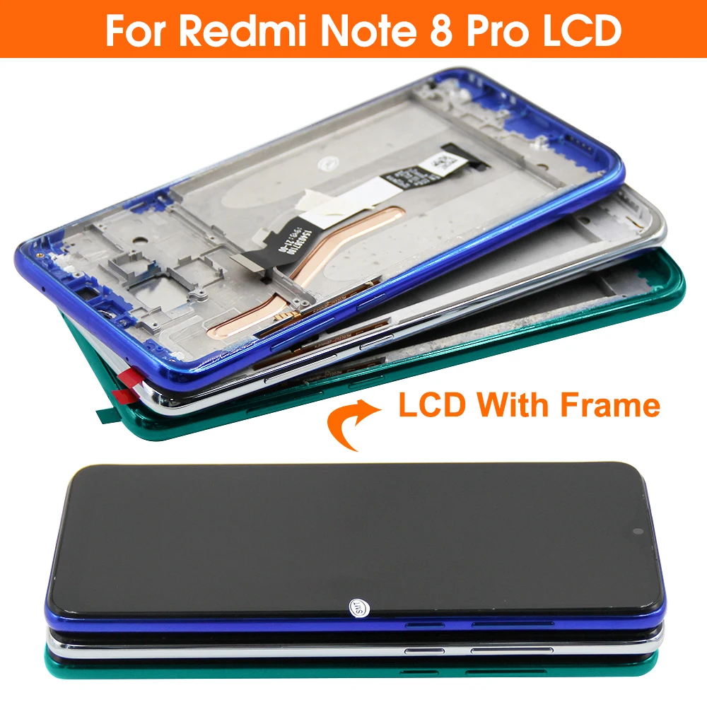 Schermo LCD Di Ricambio Per Xiaomi Redmi Note 8 Pro - 6.6 Pollici, Touch Digitizer, Kit Riparazione