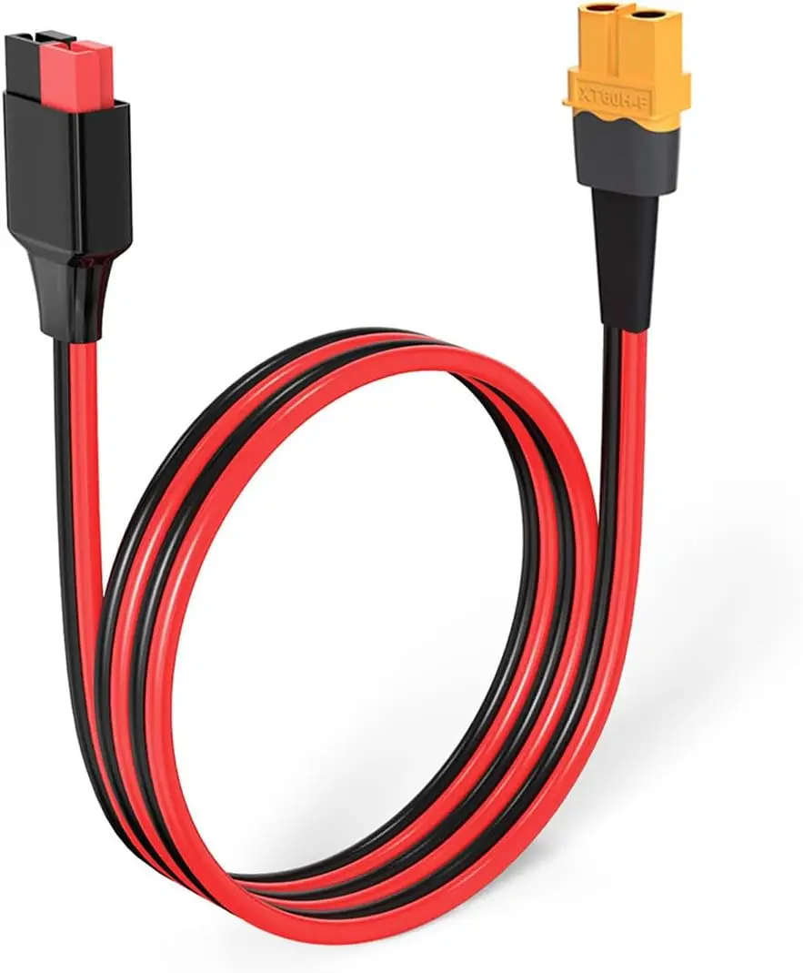 Superbat XT60-앤더슨 어댑터 10AWG XT60 암-앤더슨 커넥터 케이블(휴대용 발전소 UAV RC 배터리용)(2FT)