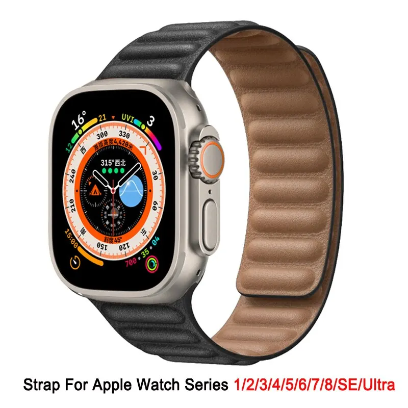 Fine Woven Magnetic Link Band for Apple Watch Ultra/2 9 8 7 6 5 SE  44/41/45/49mm