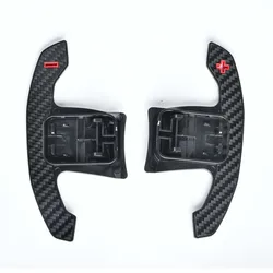 Carbon Fiber Steering Wheel Paddle Shifter Extension Trim Cover (Red paddle)