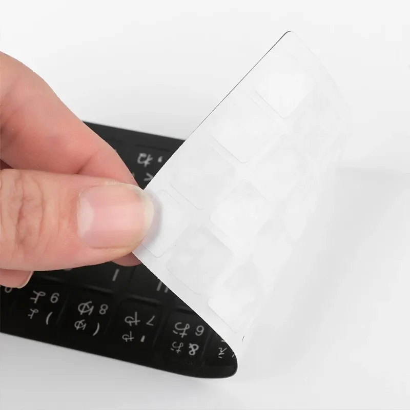 Multi-Language Keyboard Letter Stickers - English/Korean/Spanish/Italian Alphabet Replacement Decals for Laptop & Desktop Keys