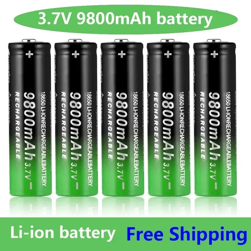 

New 18650 3.7V 9800mAh Rechargeable Battery for Flashlight Torch Headlamp Li-ion Rechargeable Battery Drop Free Shipping TOYS