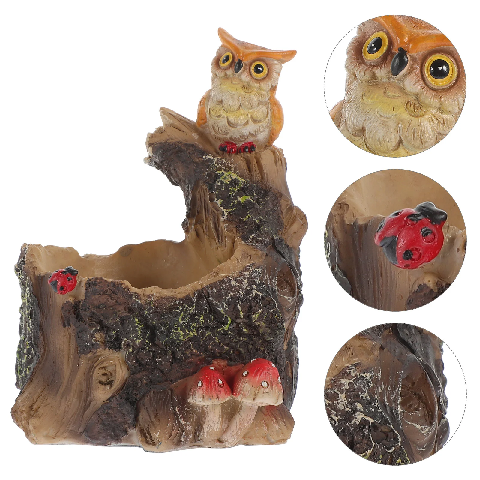 

Resin Flower Pot Owl Decor Planter Resin Succulent Plant Pot Home Desktop Decoration