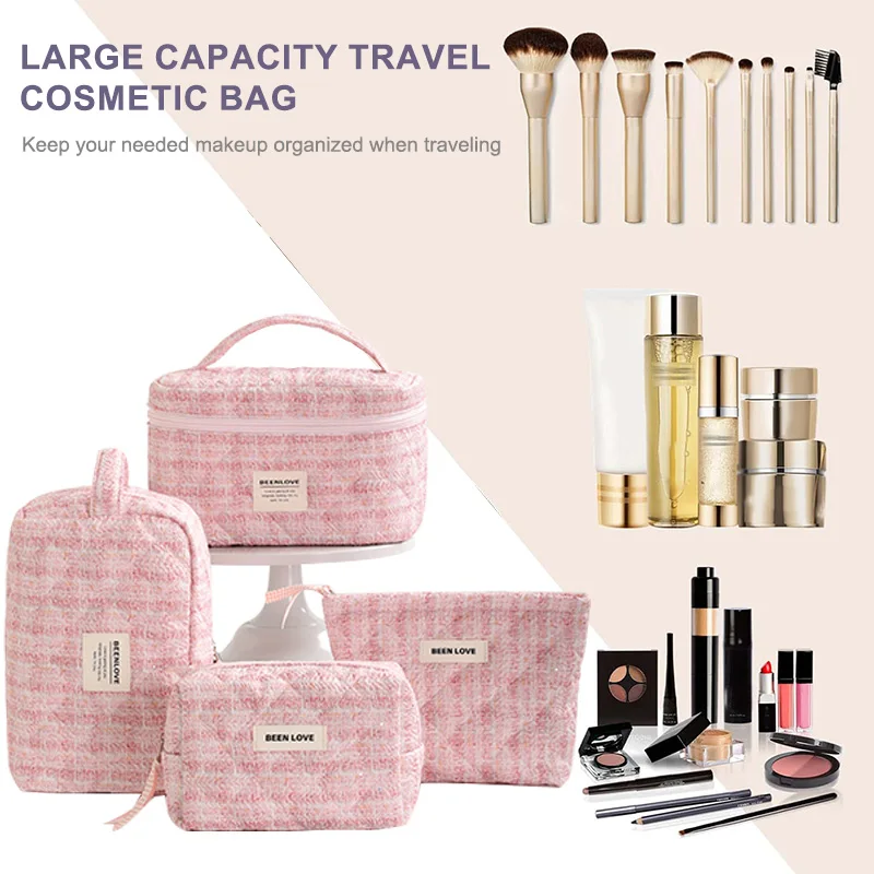 Cosmetic Bag Vintage Flower Women Cosmetic Bag Portable Zipper Makeup Travel Organizer Female Handbag Toiletry Quilting Bag 6