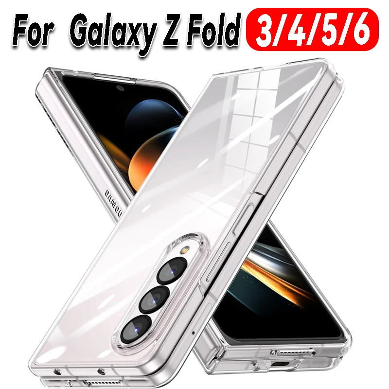 Coque de téléphone transparente pour Samsung Galaxy Z Fold 3/4/5/6, protection ultra épaisse, antichoc, anti-chute, pour Z Fold 6_voghion.com