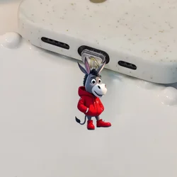 Adorable Dustproof Donkey Charm for Mobile Phones - Stylish and Protective Accessory (For Iphone5 - 14)