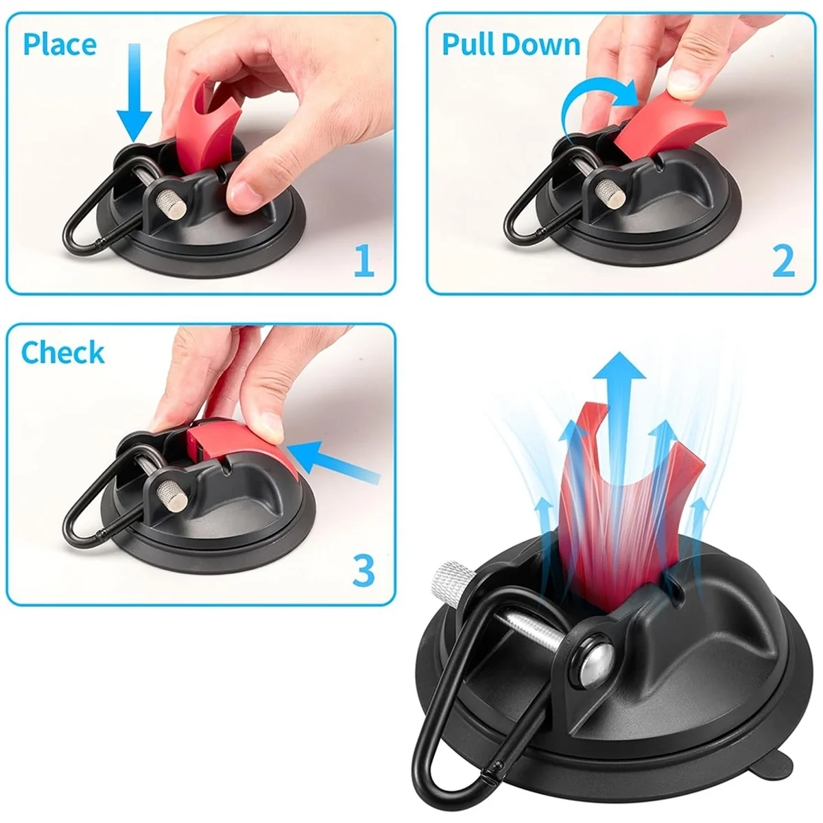 4PCS Heavy-Duty Suction Cup Hooks 4