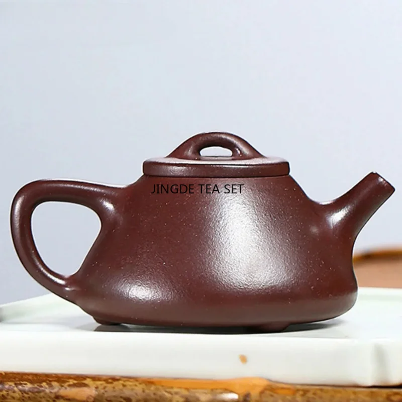 100ML retro Yixing purple clay teapot original ore red mud handmade plum blossom tea set business gift
