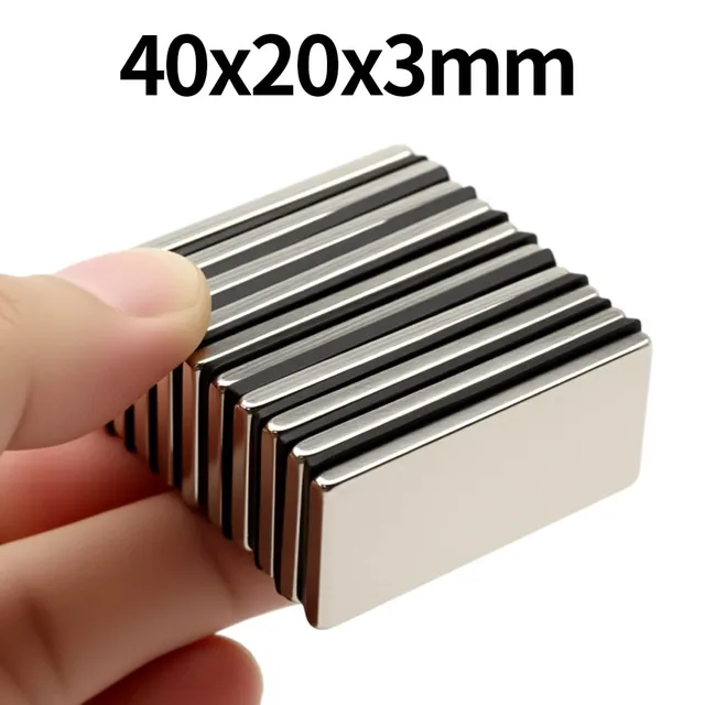 แม่เหล็กนีโอไดเมียมขนาด 40x20x3 มม. แรงสูงพิเศษ N35 NdfeB แม่เหล็กถาวร แม่เหล็กทรงบล็อก แม่เหล็กทรงพลัง แม่เหล็กติดตู้เย็น 1