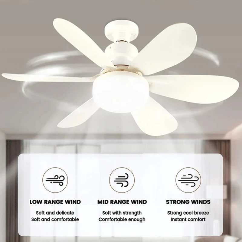Smart 2 In 1 Ceiling Fan With Remote Control Dimming Energy-saving Lighting E27 Silence Fan Lights Bedroom Living Room Kitchen electric fan ceiling fan led ceiling fan lights led fan light