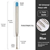 20pcs L:3.9 In/99mm Ballpoint Pen G2 Refills for Medium Point blue red Black Ink Rods for Writing Office Stationery 424 6