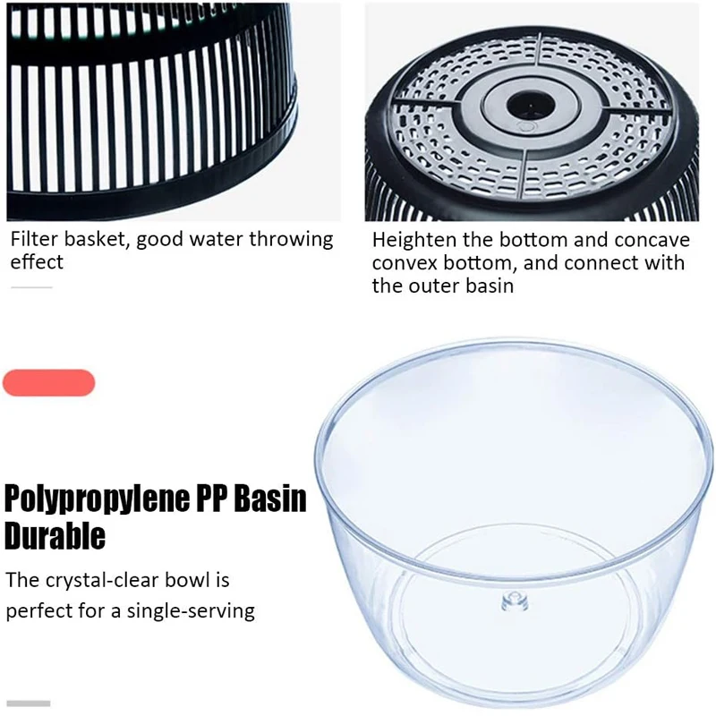 Vegetable Salad Spinner Washer Vegetable Spinner Basket Dryer Kitchen Drainer Fresh Filter Salad Dryer Kitchen Tools