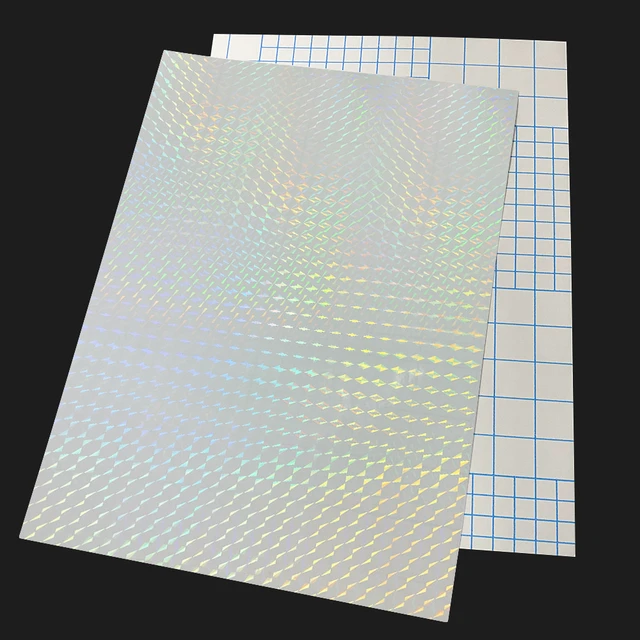 Feuilles de vinyle holographique semi-transparent, superposition