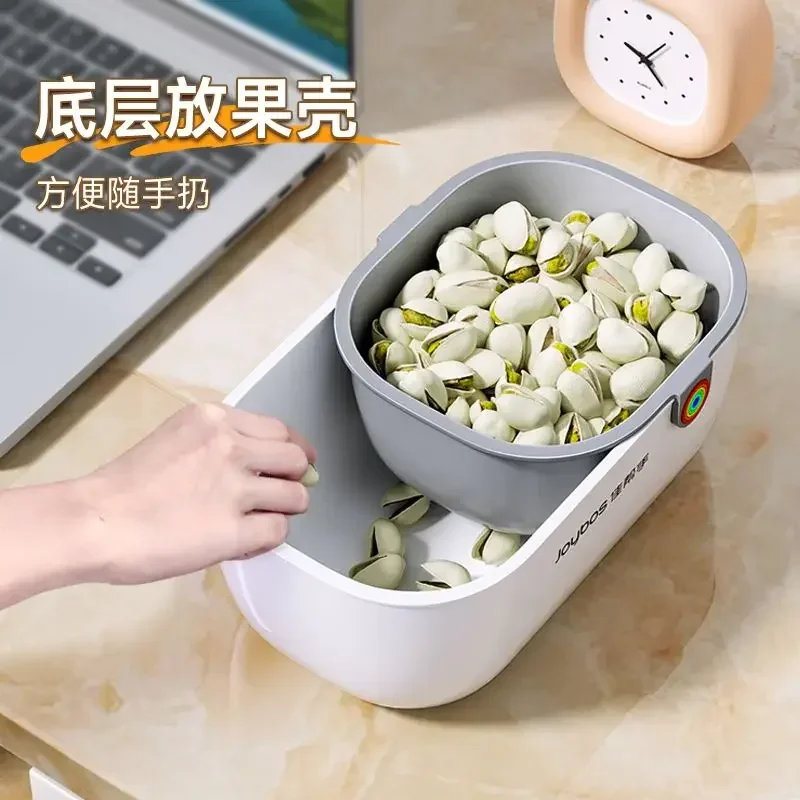 Lazy Melon Seeds Snacks Dried Fruit Fruit Box Double Layer Thickened Living Room Drain Basket Household Plate Drain Tray