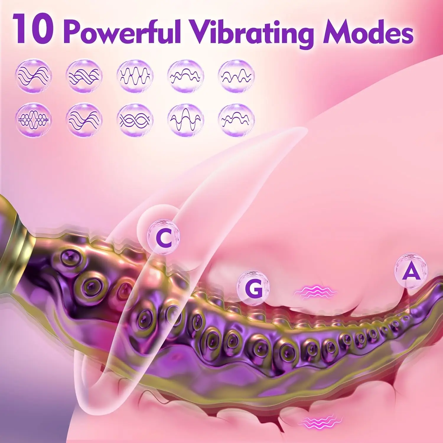 Female Sex Toys Vibrating Realistic Monster G-Spot Dildos Octopus Vibrator 10 Powerful Mode for Women Anal Vagina Stimulation