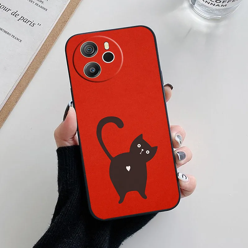 Cute Cartoon Soft Silicone Back Case - Fashionable Phone Cover Etui s
