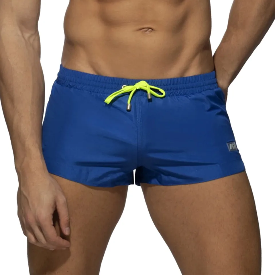 Men Ultra Short Color Matching Swim Shorts