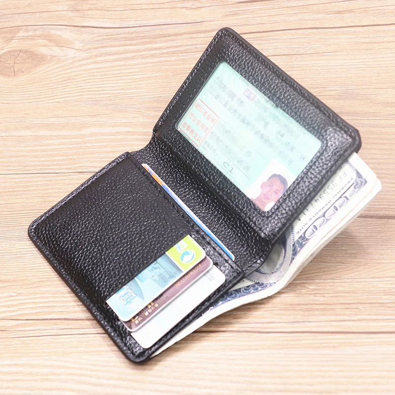 Premium Soft PU Leather Unisex Slim Bifold Wallet with ID and Card Holder