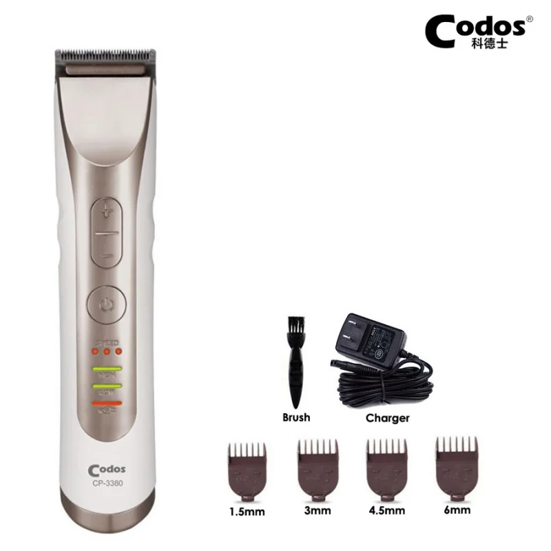 

Codos CP3380 Dog Hair Pet Trimmer Shaver Rechargeable Cat Dog Clipper Steel Blade Electric Pets Hair Grooming Haircut Machine