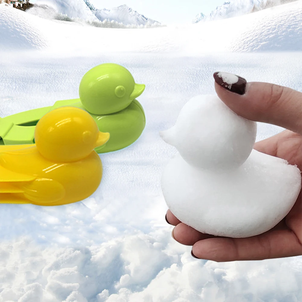 DuckShapedSnowballMakerClipPlasticWinterSnowSandMoldToolfor