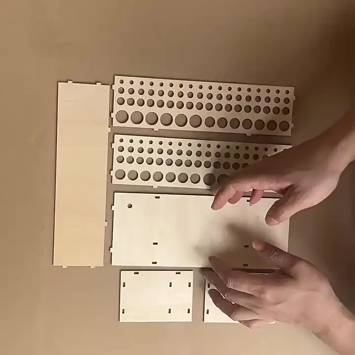 Paint Brush Holder For Artist, 67 Hole Wooden Desk Stand Paintbrush Organizer, Square Paint Brush Storage, Art Supply Organizer For Pens, Paint Brushes