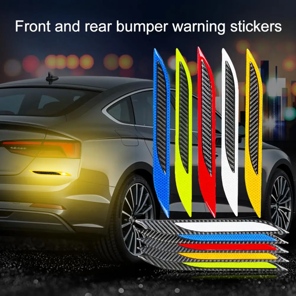 

1 Pair Reflective Sticker Strong Reflective Wear-resistant High Brightness Powerful Stickiness Anti-scratch Warning Waterproof C