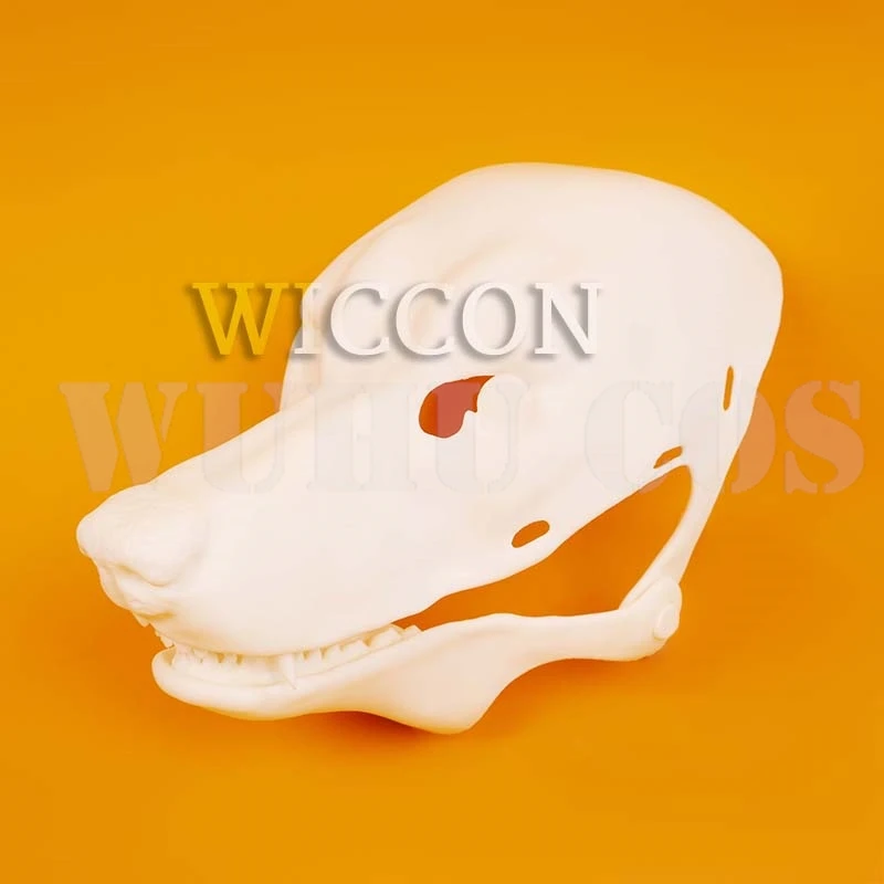 Cosplay Costumes Kigurumi Base Beast Skull Mask Cosplay Fursuit Animal Wolf Head Skull Proboscis 3d Printing Masks Halloween Party Canine Teeth