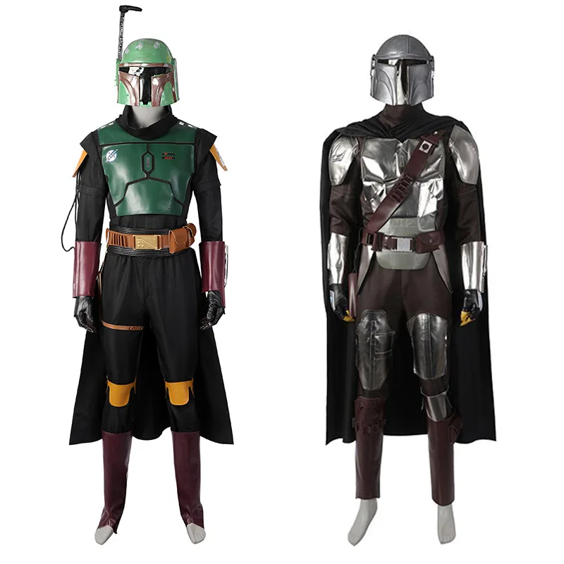 

Star Wars The Mandalorian Beskar Armor Men's Costume Boba Fett Dress Up Helmet Adult Christmas Gift Halloween Carnival Clothing