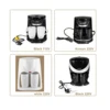 110V/220V 450W Household Electric Steam Drip Coffee Maker Automatic Dual Cup Coffee Machine Dual-use American Coffee Tea Machine 6