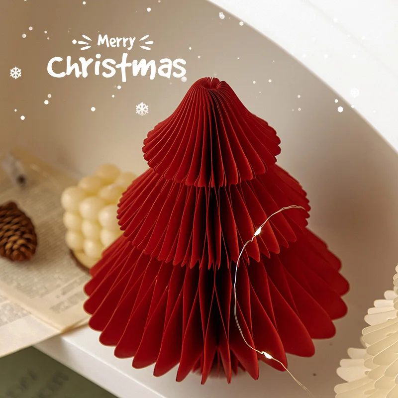 Weihnachtsbaum Wabenkugel-Dekoration 3D Frohe Weihnachten Ornament Papier-Hängedekoration Weihnachtsbaum-Modell 2026 Party-Favors Navidad – Detail 2