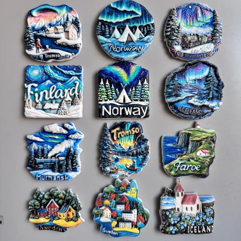 Magnete Da Frigorifero 3D Reykjavik Islanda - Souvenir Originale In Resina, Dimensioni 7 X 5,3 Cm, Idea Regalo Per Viaggiatori