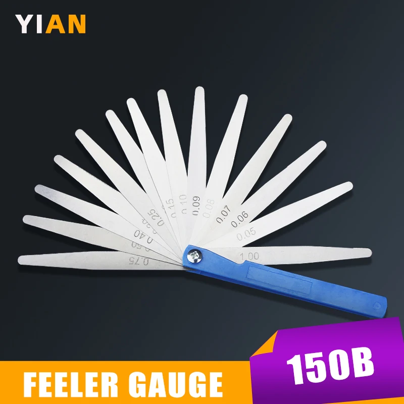 100B17 blades Feeler Gauge Set valves foliage of valves Spark Plug Gap Metric Sizes 0.02-1mm Measurement Thickness gap gauge feeler gauge