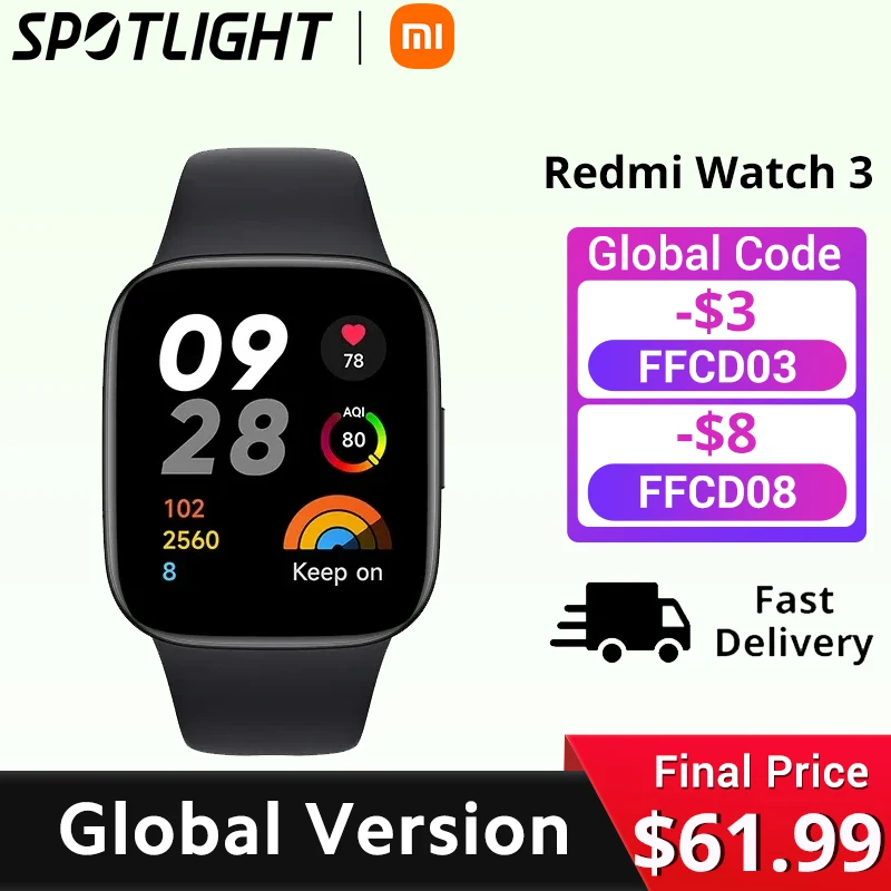 global version xiaomi redmi watch 3