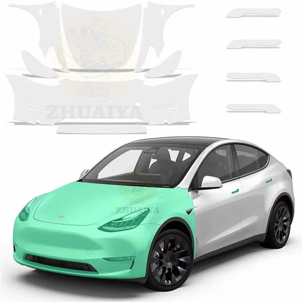 

ZHUAIYA Pre Cut 7.5thick Car Paint Protection Film Clear Bra PPF Decal Kit for Tesla Model 3 2020 2021 2022 2023