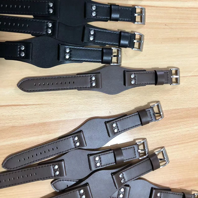 22mm echt lederen band met stalen gesp voor fossiele CH2564 CH2565