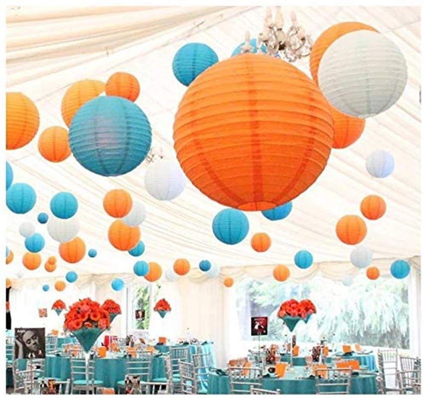 Wedding Decorations Chinese Paper Lanterns White Balls Decoration