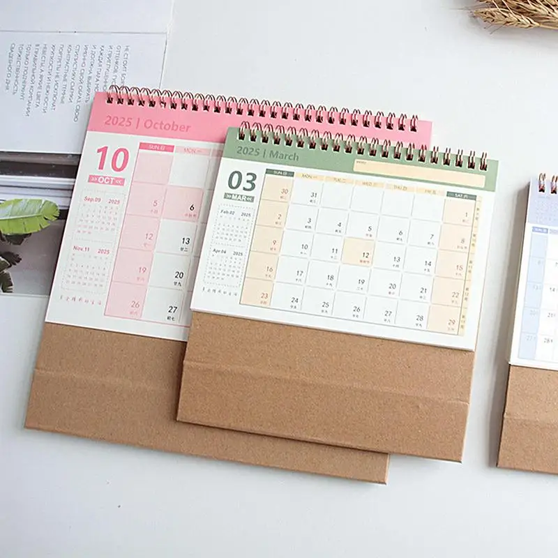 - Desk Calendar Decorative Standing Paper Home office Accessories Delicate And Functional Desktop Calendar Ornaments
