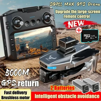 SG901 MAX GPS Drone 2 batterie 8K telecamera aerea FPV per evitare ostacoli con grande schermo telecomando scheda di memoria pieghevole Dron