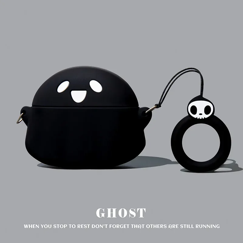 3D Cute Ghost Cartoon Silicone Protective Case - Shockproof Shell