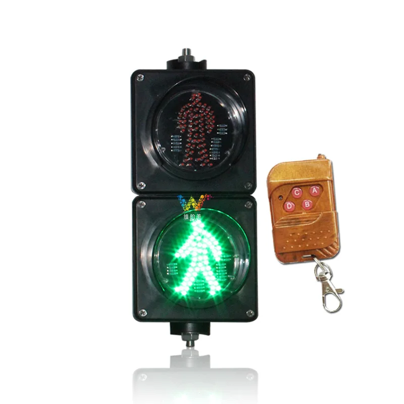 100mm-dc12v-or-dc24v-or-ac85-265v-red-green-zebra-crossing-pedestrian-led-traffic-signal-light-with-remote-control