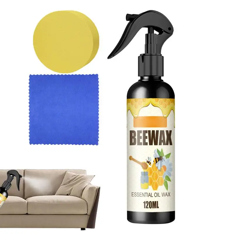 

120ml Beeswax Furniture Polish All-Purpose Beeswax Wood Cleaner Spray for Household Furniture Protection Polishing Cabinets