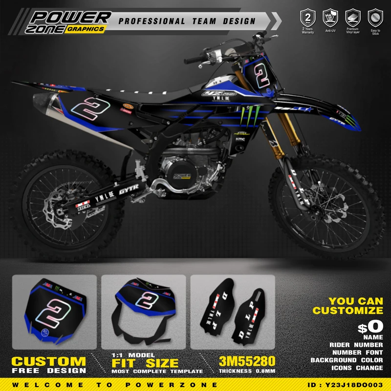 PowerZone Ŀ  ׷  Į ƼĿ ŰƮ, ߸ 2019 2020 2023 YZ250F WR250F 18-22 YZ450F WR450F 36