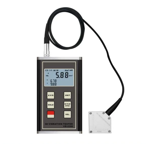 

VM-6380 3D Acelerometer with sensor Portable Vibration Meter Vibration Testing Equipment